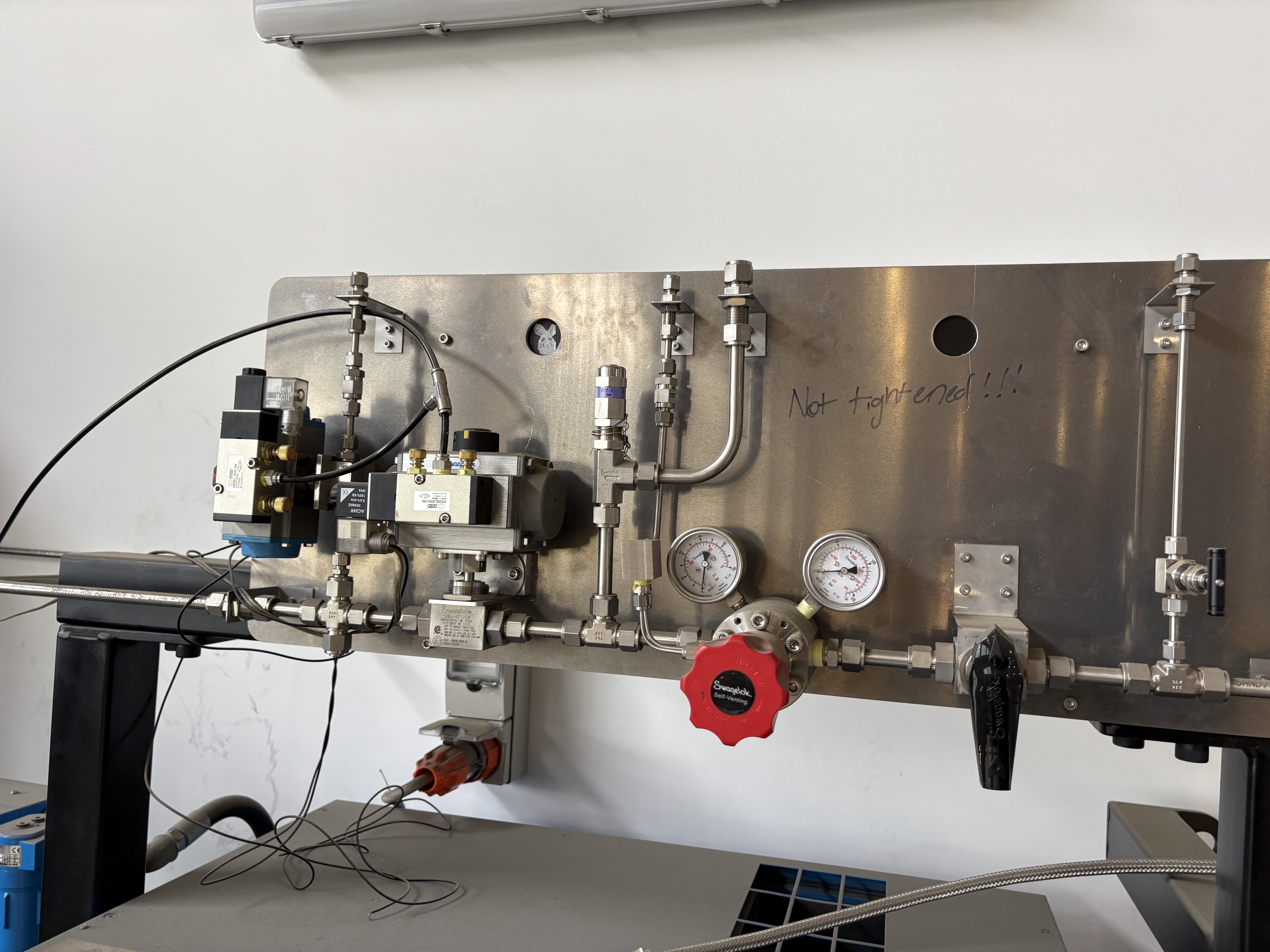 Hydrogen facility supply panel